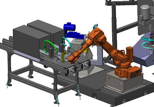 Roboter Bohr und Reibestation